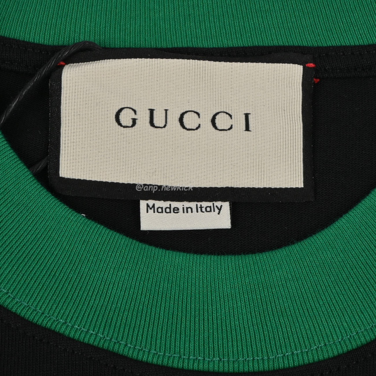 Gucci Color Blocking Logo Letter Embroidered Pattern Short Sleeved T Shirt (4) - newkick.app